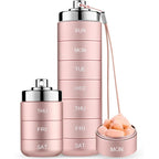 Metal Travel Pill Organizer - Portable Medicine Organizer Storage Boxes